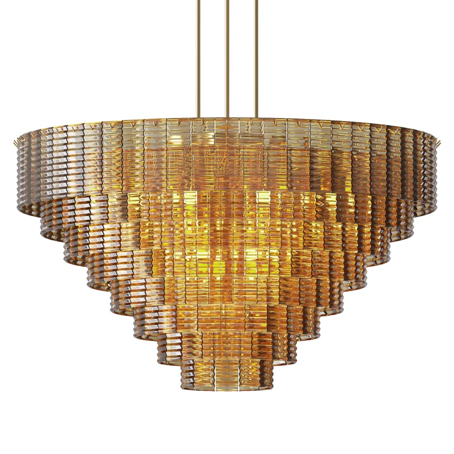 Sirene Smoke Glass Round Chandelier 52 Image 2