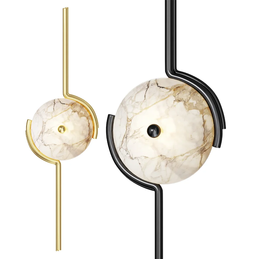 Geometric Metal Wall Sconce Image 1