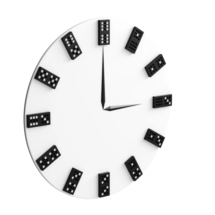 Domino Wall Clock Image 1