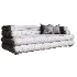 White Fabric Sofa Malaga - Thumbnail 5