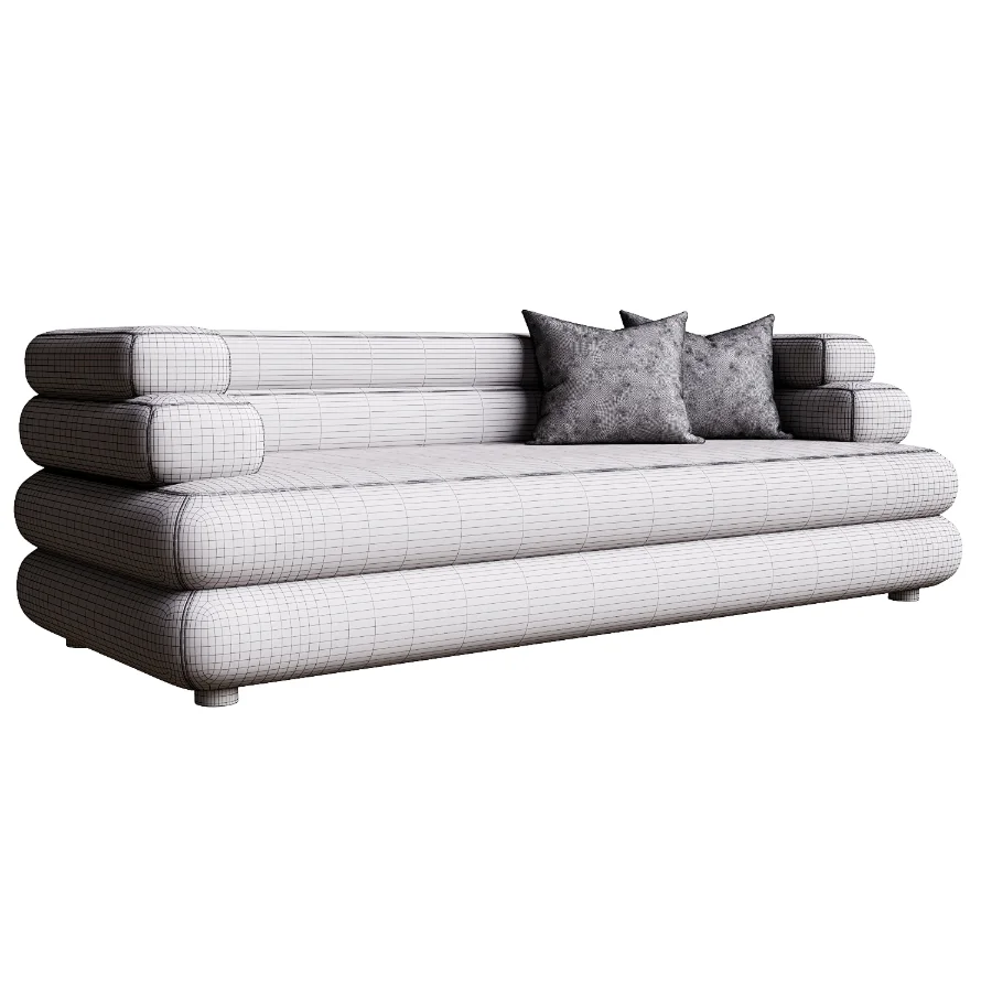 White Fabric Sofa Malaga Image 5