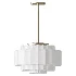 Antique Brass Tiered Opal White Glass Pendant Light - Thumbnail 2