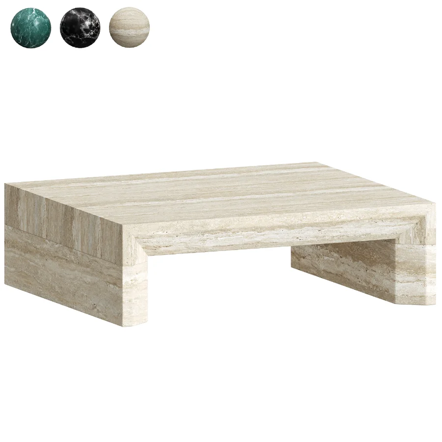 Toscana Natural Travertine Coffee Table Image 1