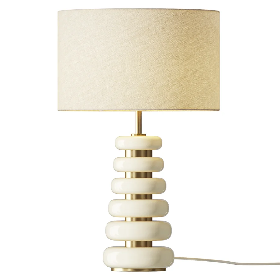 Ivory Treviso Marble Table Lamp Image 2