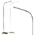 GLUX GDUGNESF Black Arc Floor Lamp - Thumbnail 1