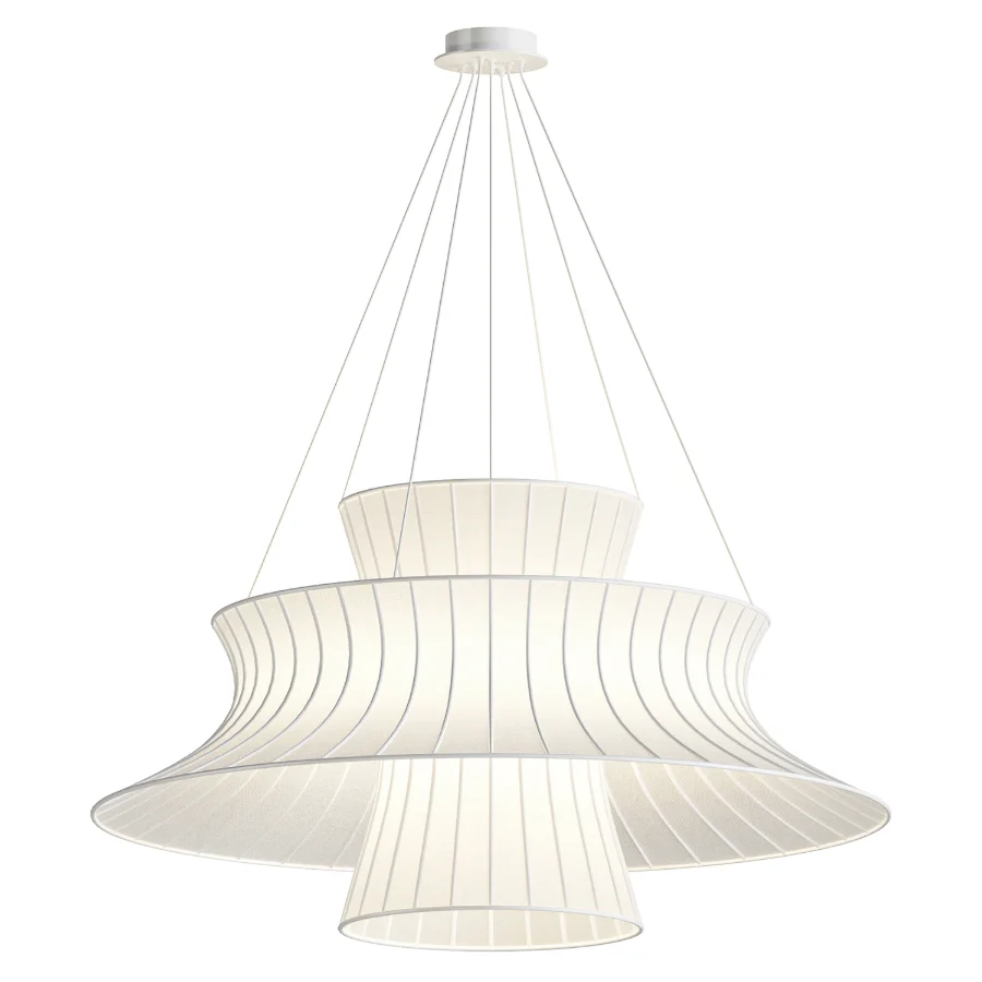 Modern Nordic Minimalism Fabric Handmade Chandelier Image 1
