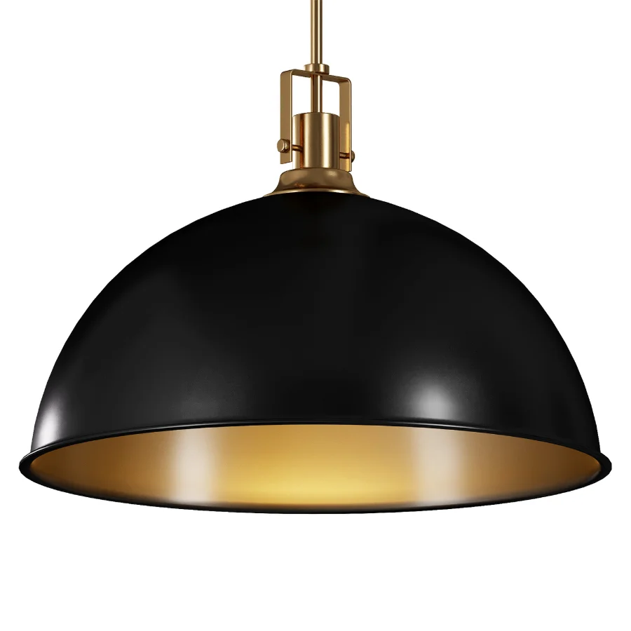 Single Dome Kitchen Island Pendant Light Image 3