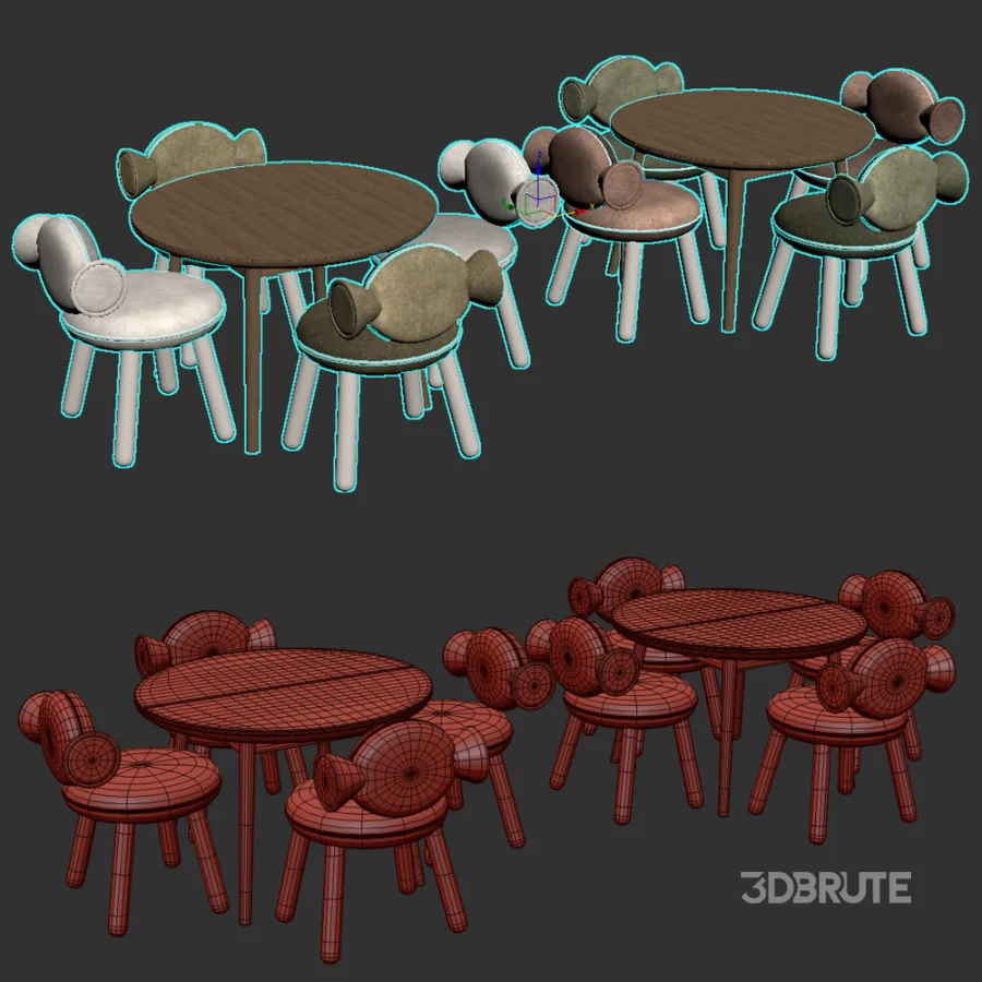 Детский стол и стулья Bonbon Chair By Circu Image 10