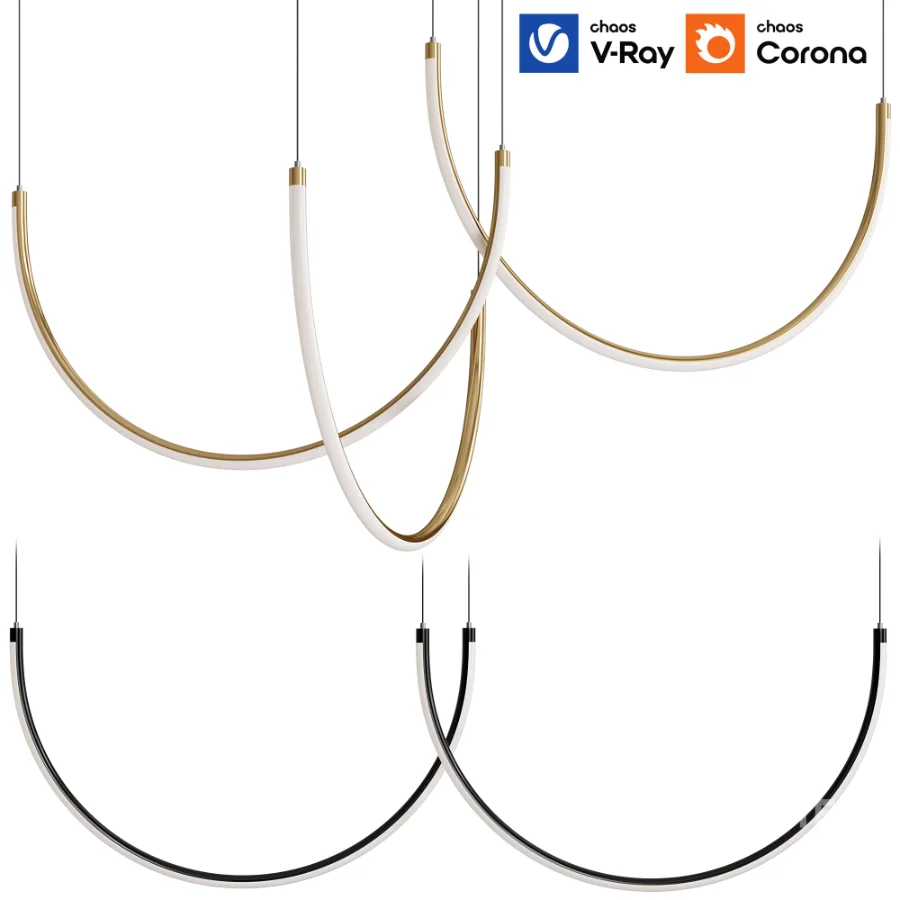 Line Led Chandelier 3 By Loft Image 6