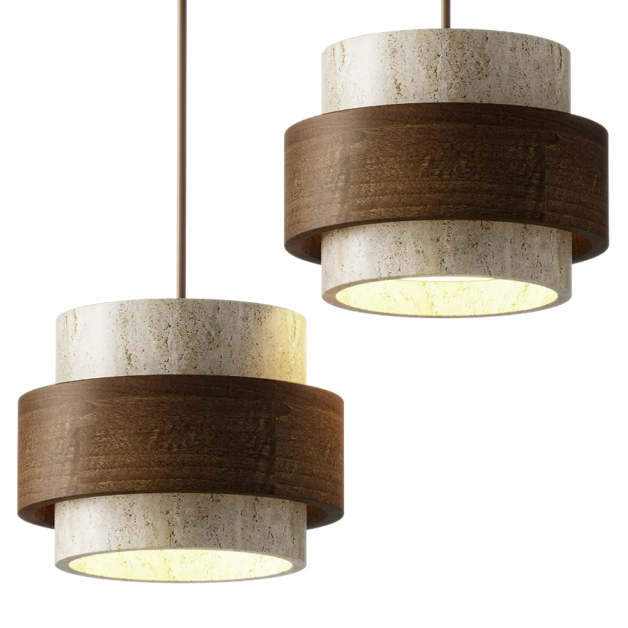 Docos Cole Travertine Pendant Lamp Image 1