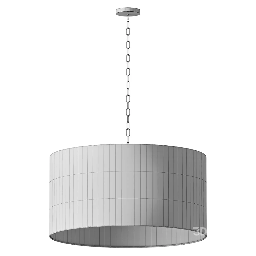 Dumora Iron Linen Drum Pendant Image 3