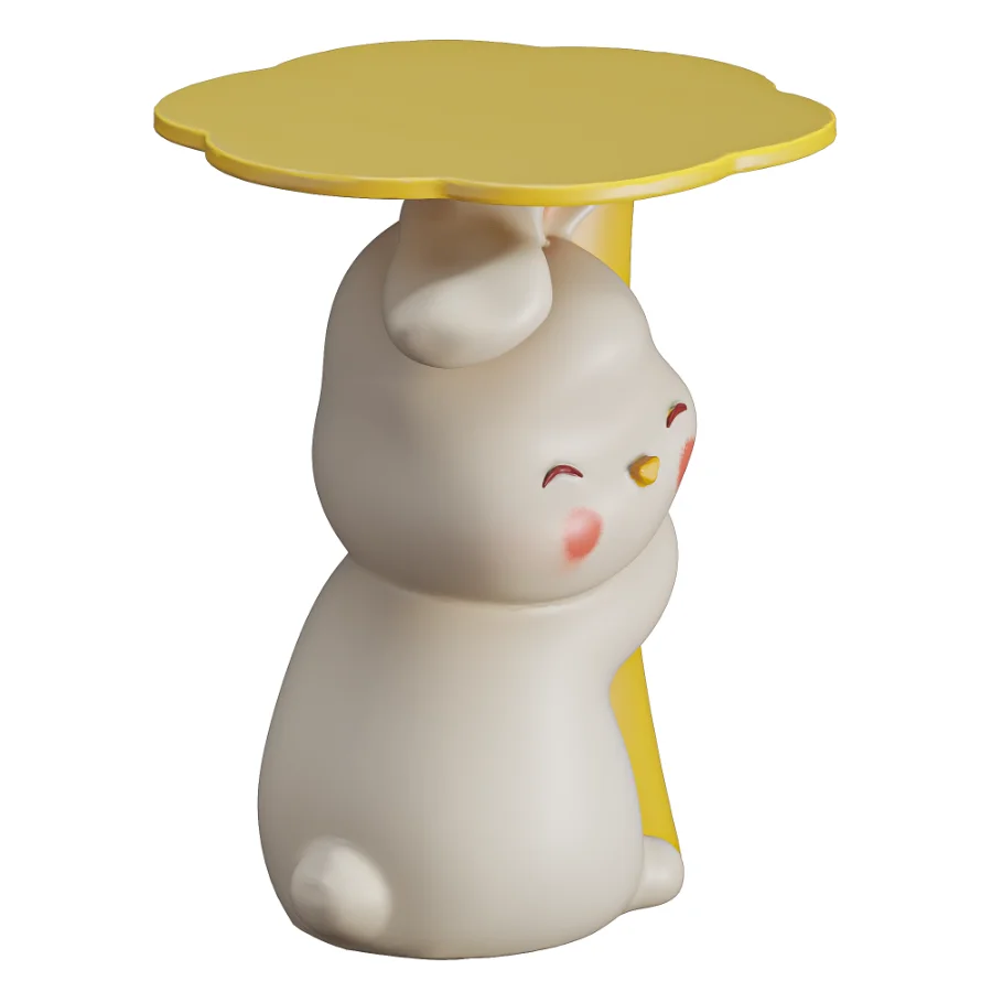 Rabbit_Pedestal_Table_Kids_Room_Decor Image 1