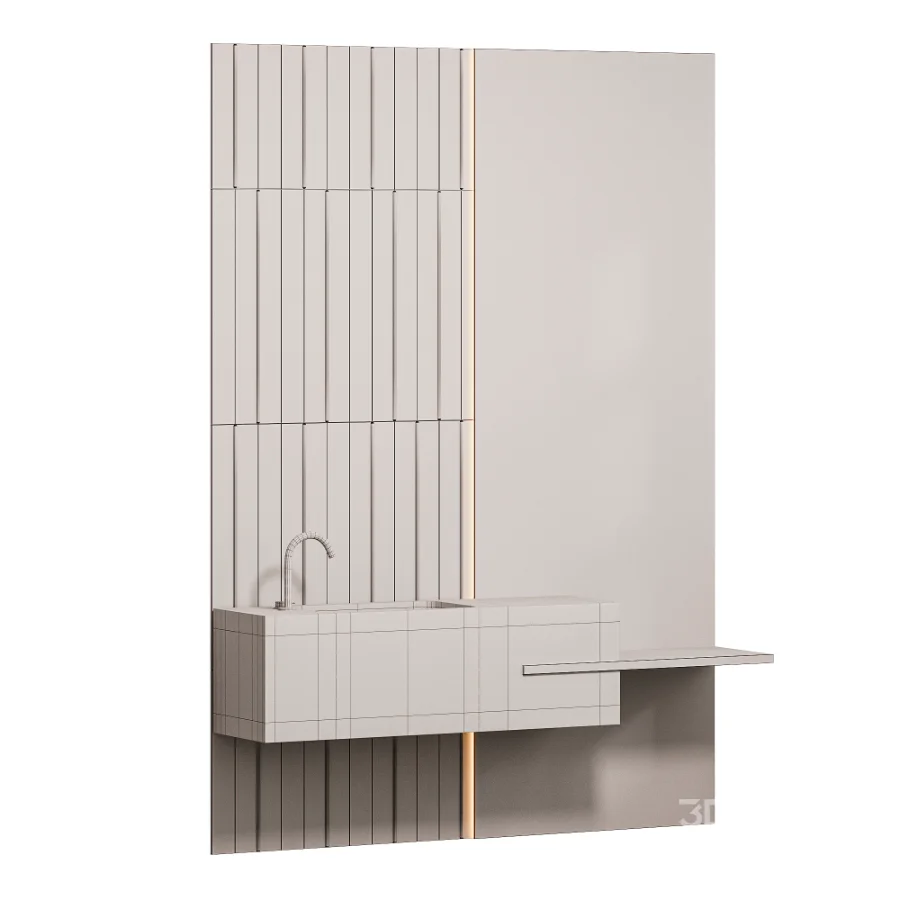 Travertine Bathroom Furniture Set 06 Image 4