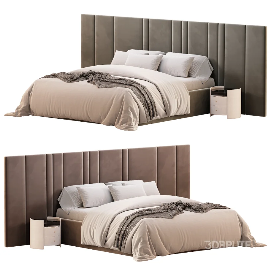 Desire bed with wide headboard Image 3