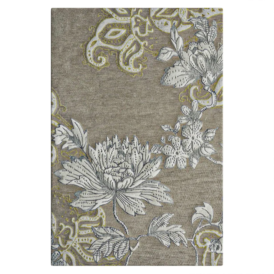 Hand Tufted Area Rug in Gray Image 2