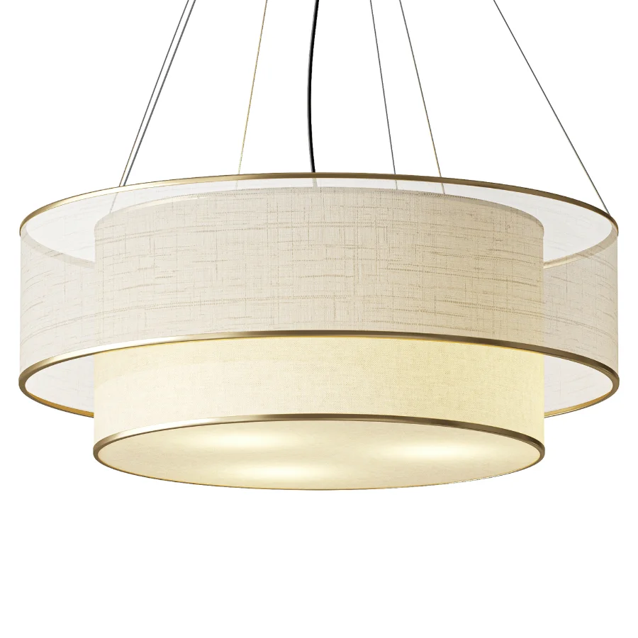 Luminaire Lucciano Circular Fabric Chandelier D50 Image 1