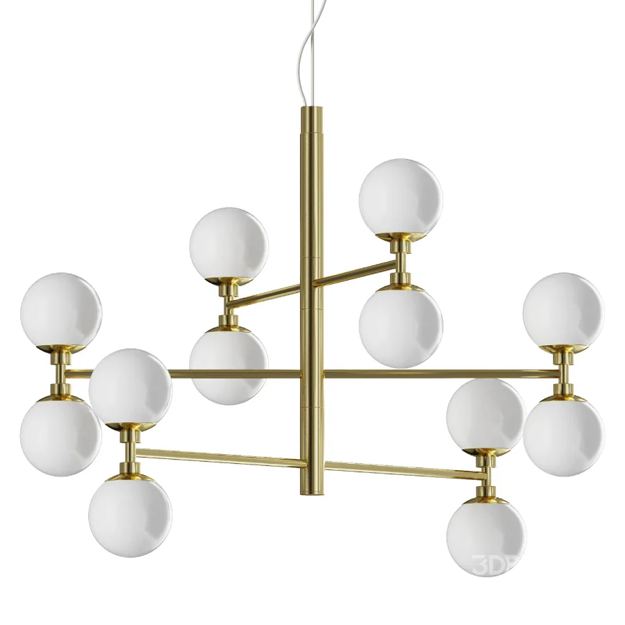 Grover Large Pendant with Opal Glass Balls Image 2