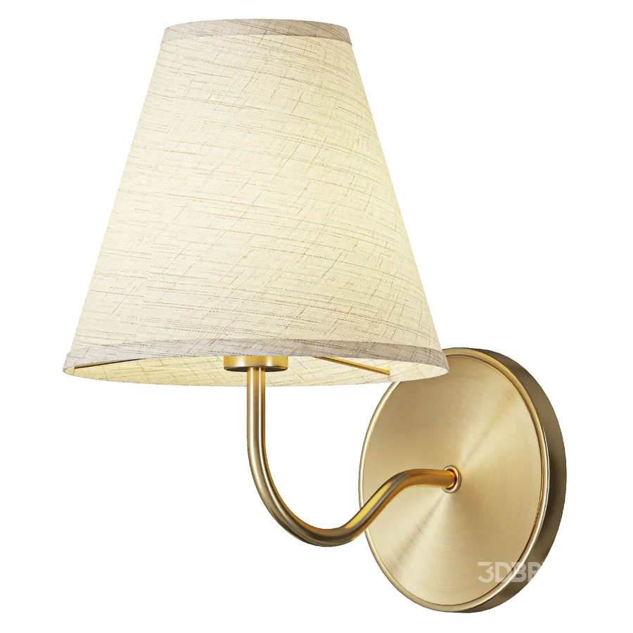 Fibura Sleek Metal Linen Shade Wall Light Image 1