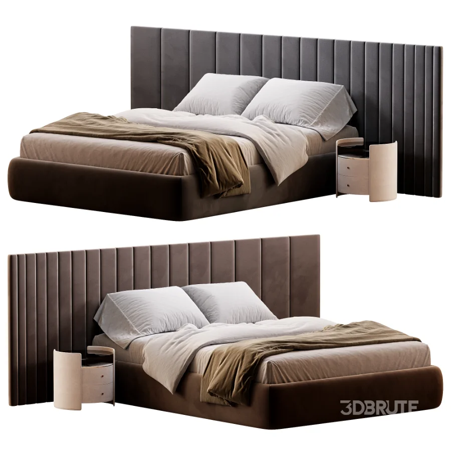 Tesoro bed with wide headboard Image 3