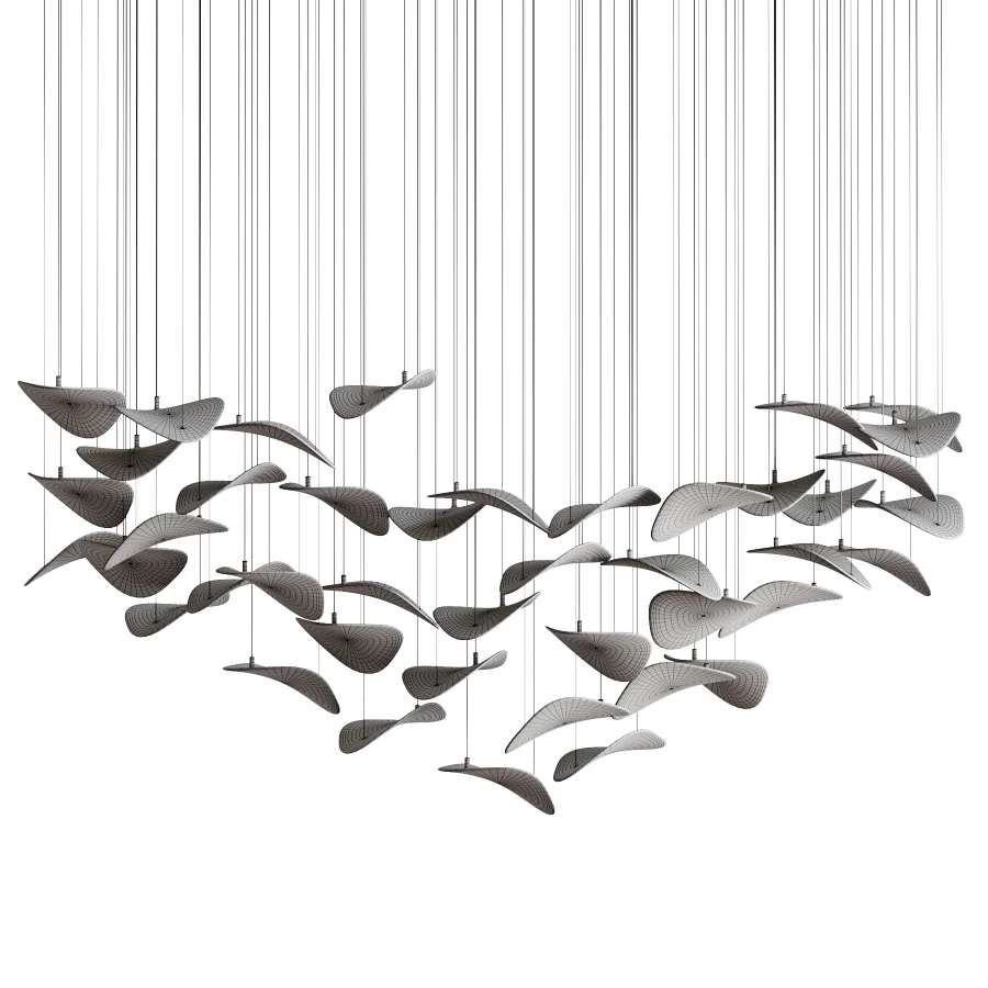 Wave Floating Leaf Chandelier Image 3