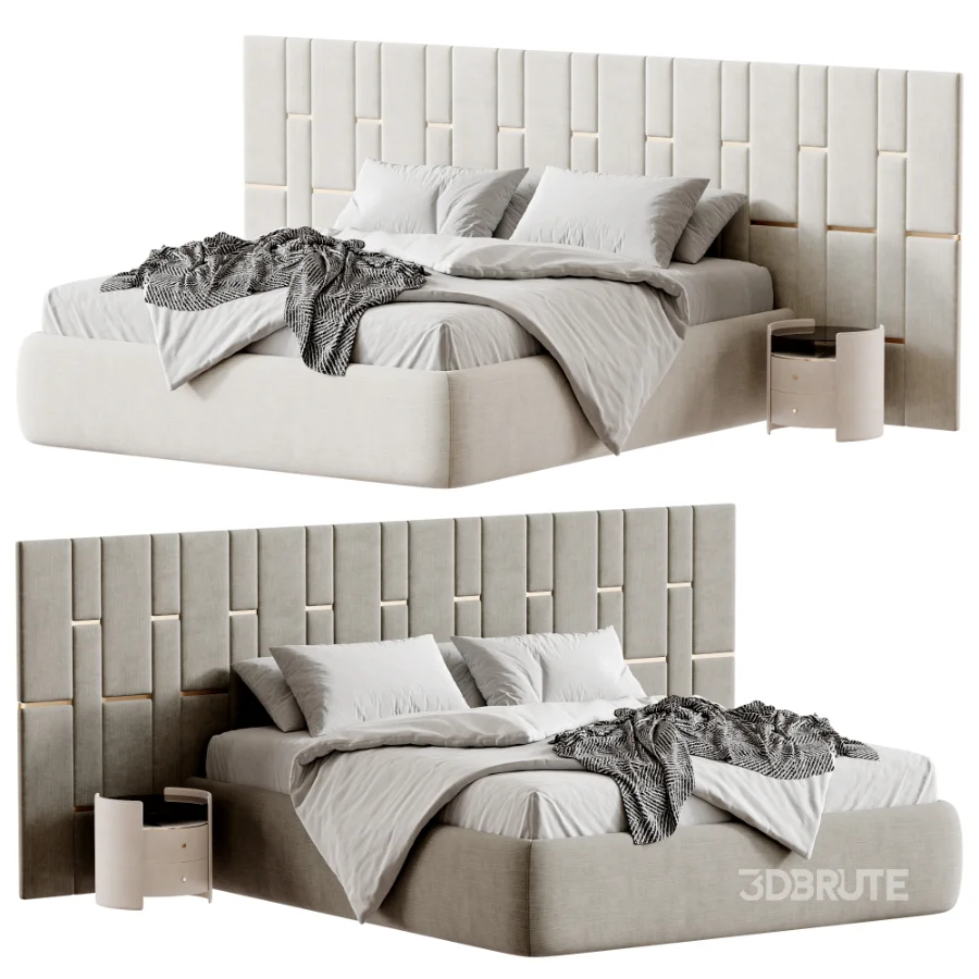 LOreal bed with a wide headboard Image 1