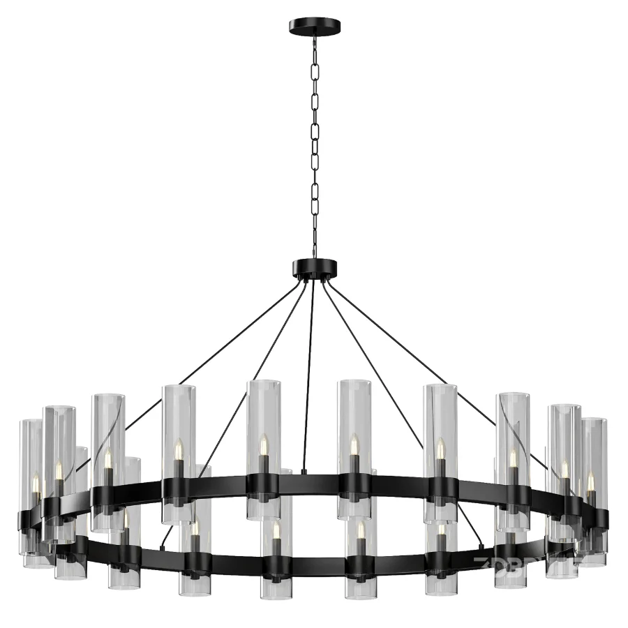 Dhreej 20 Light Wagon Wheel Chandelier Image 2