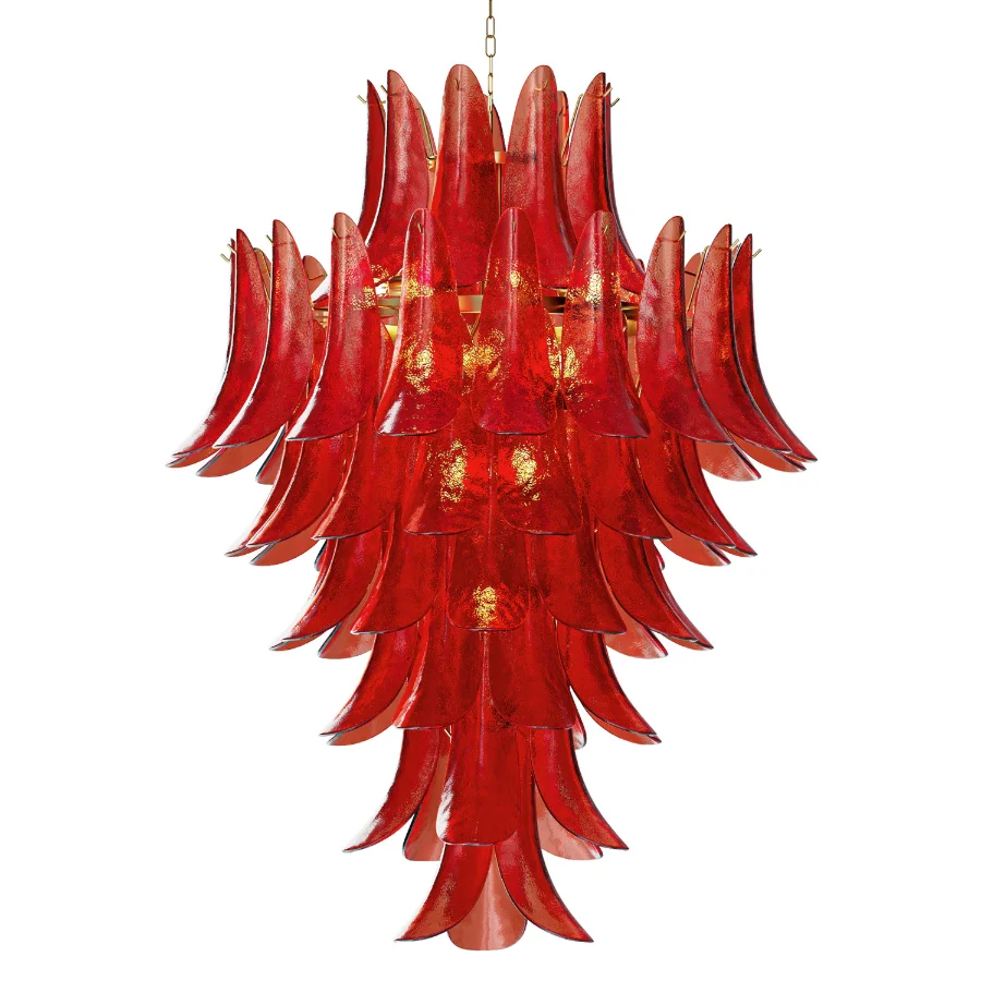 Murano Red Chandelier Image 3