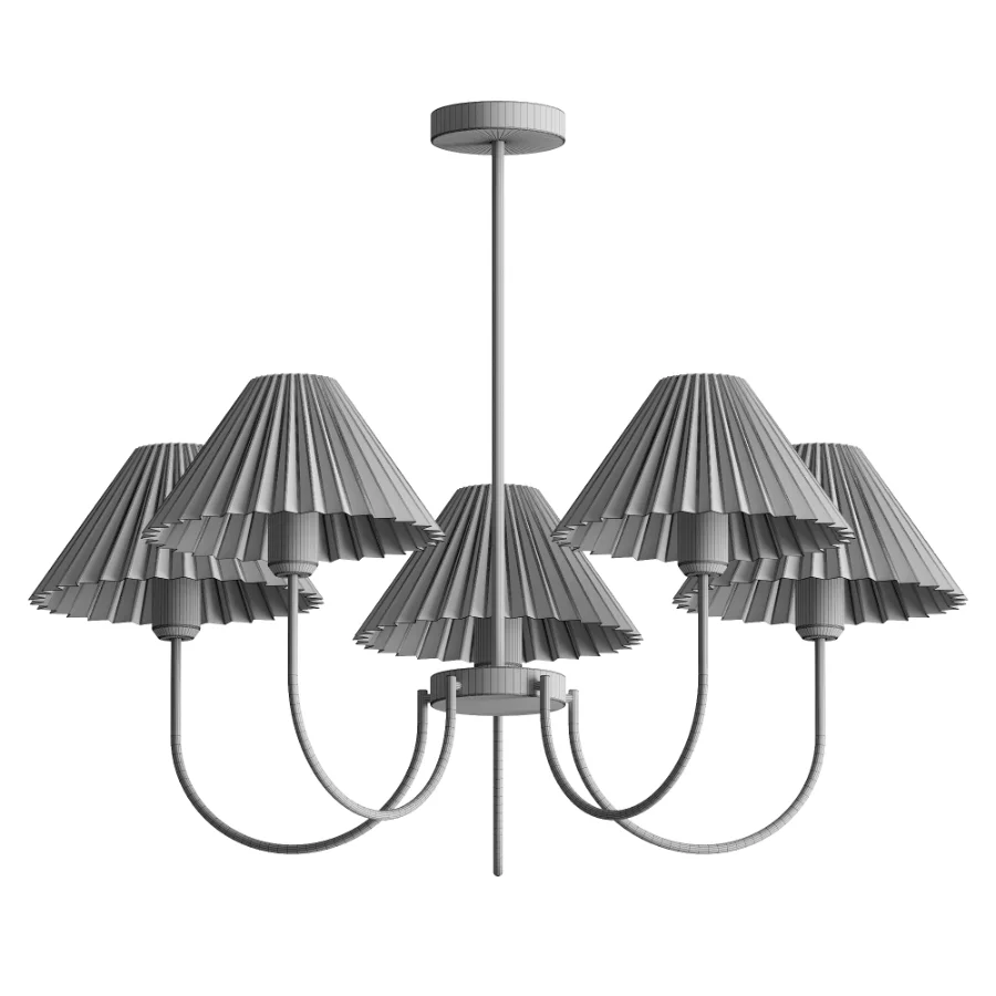 Lenore Pleated Chandelier 5 heads Image 3