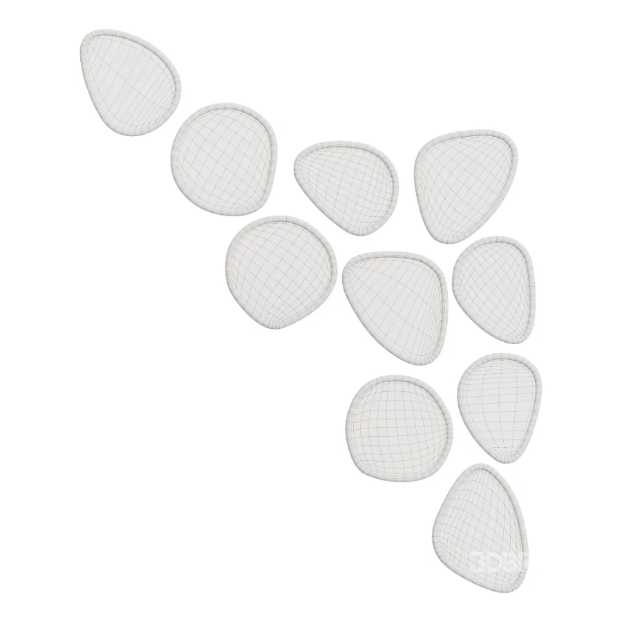 Organic Shapes Mirror Set Image 4