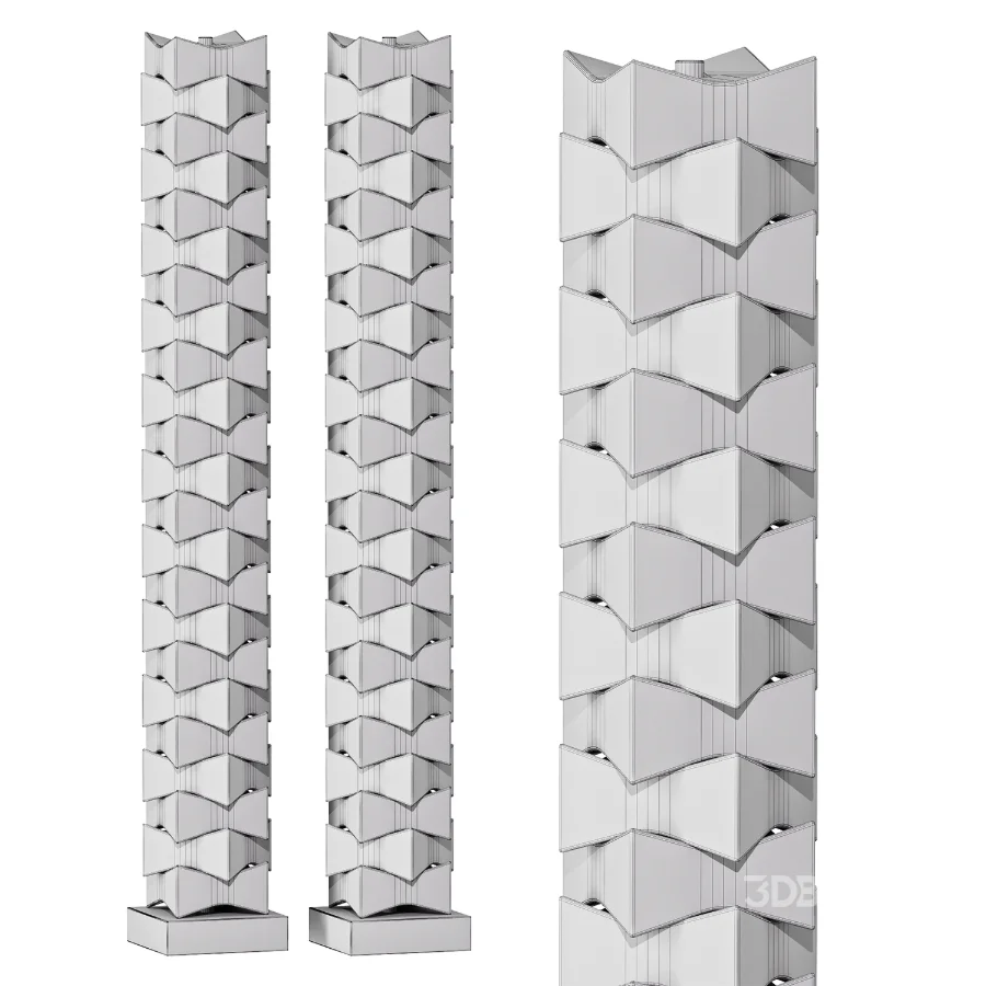 Stacked Alabaster Squares Floor Lamp Image 4