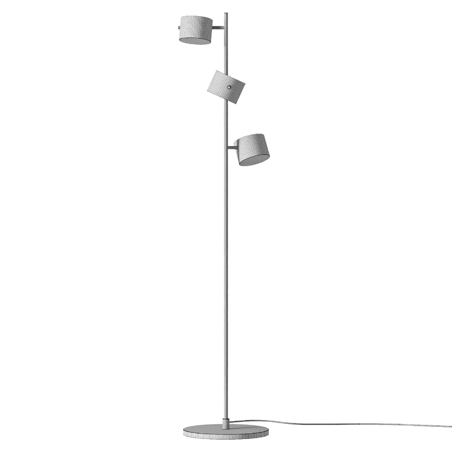 CB2 Convene Articulating Black Metal Trio Floor Lamp Image 2