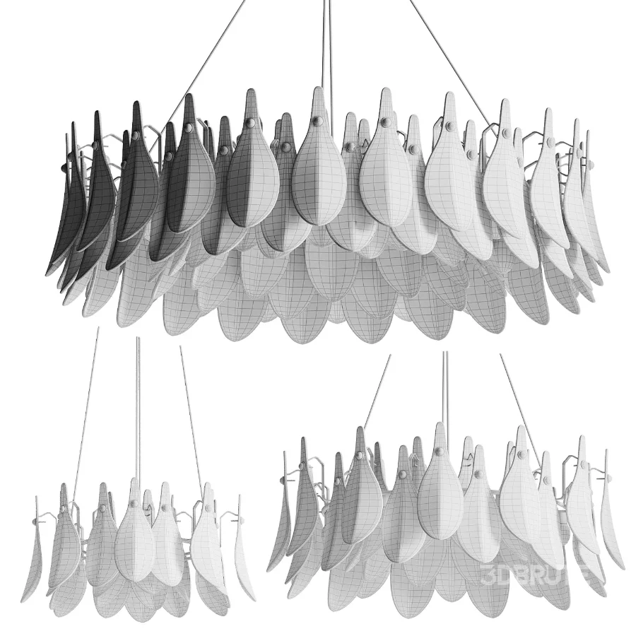 Chandelier Saint Feathers Round Image 5