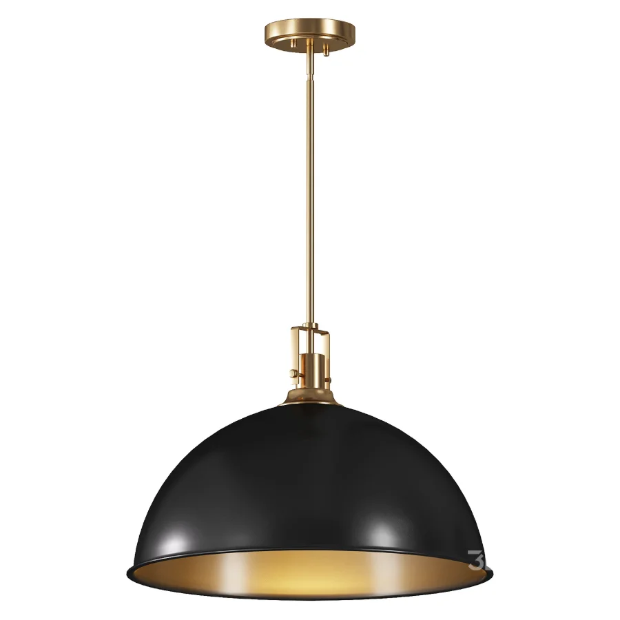 Single Dome Kitchen Island Pendant Light Image 2