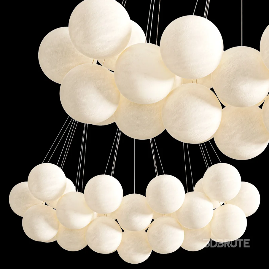 Setlla 27 Alabaster Ball Chandelier Image 4