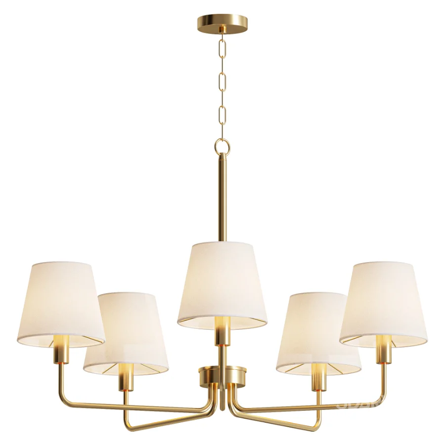 Farmhouse Gold Chandelier Image 1