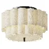 Lights & Lamps Folia Scalloped Natural Linen Flush Pendant - Thumbnail 1