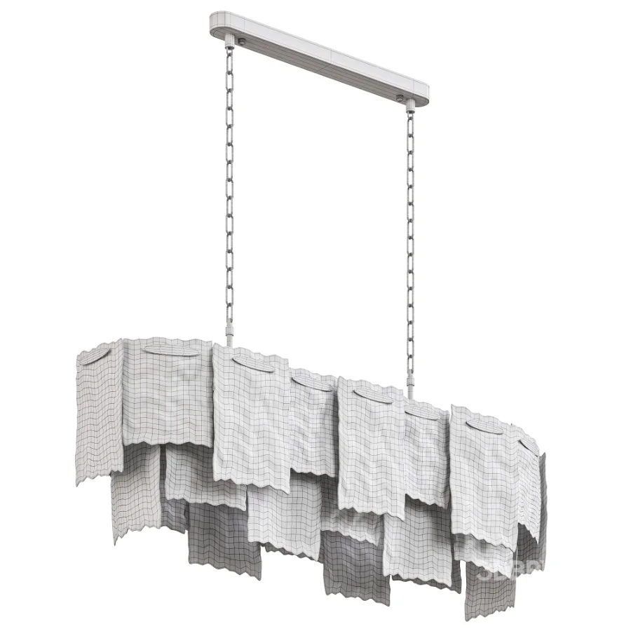 Round Ribbed Glass Chandelier By Garda Decor Image 6