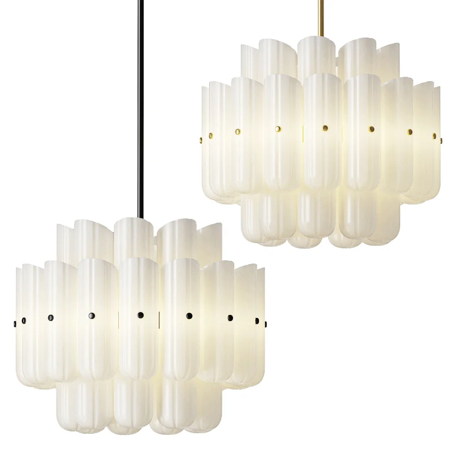 Rejuvenation Roll and Hill Lorna Double Tier Chandelier Image 1