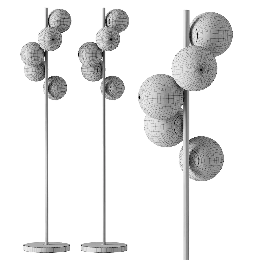 Staggered Glass Floor Lamp NineLighting Image 4