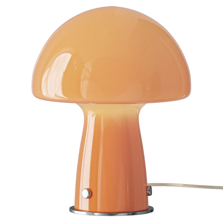Danish Orange Glass Table Lamp Image 3