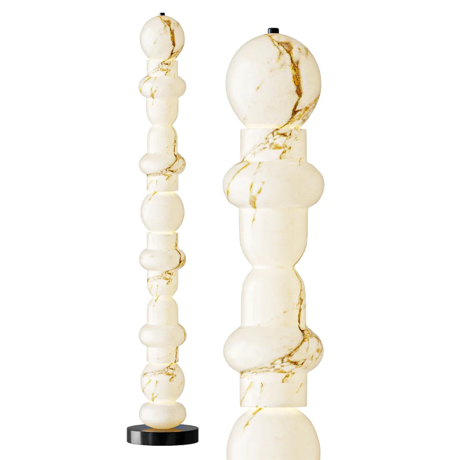 Column Alabaster Floor Lamp Image 1