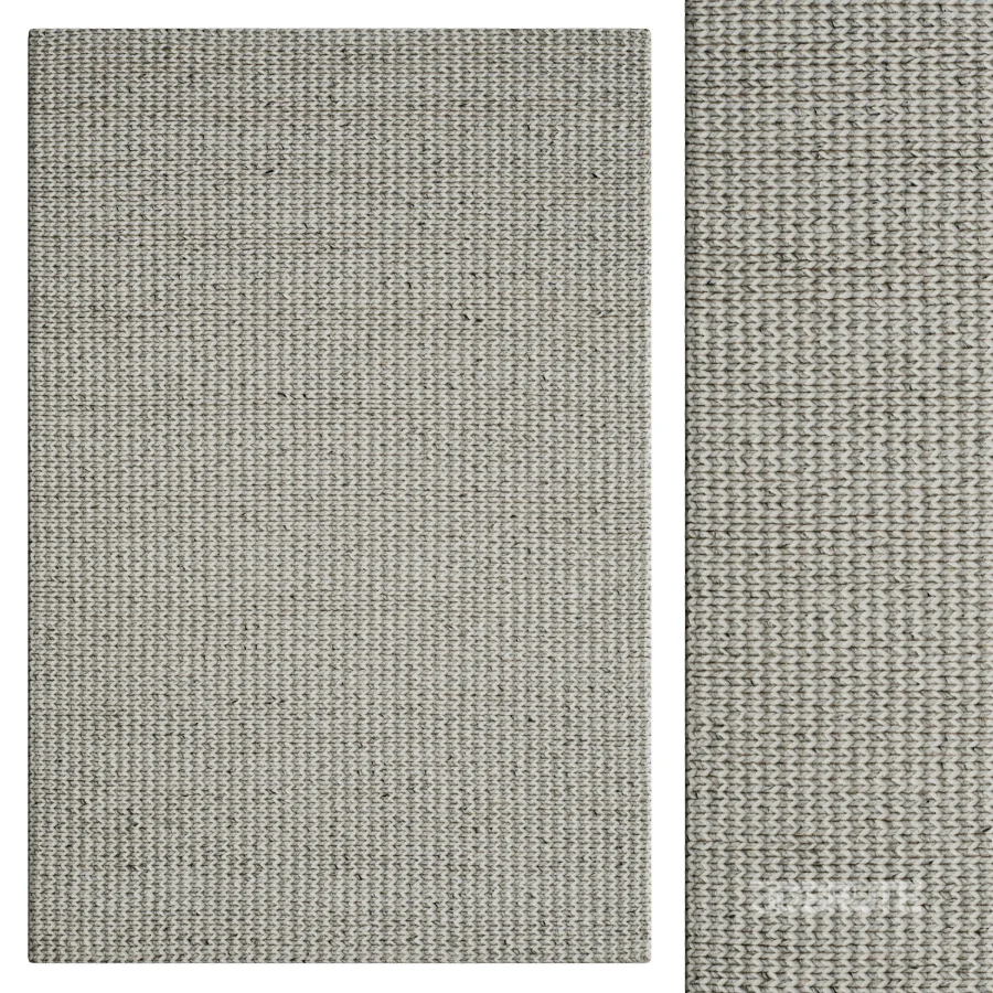 Hand Tufted Ivory Silver Area Rug Image 1