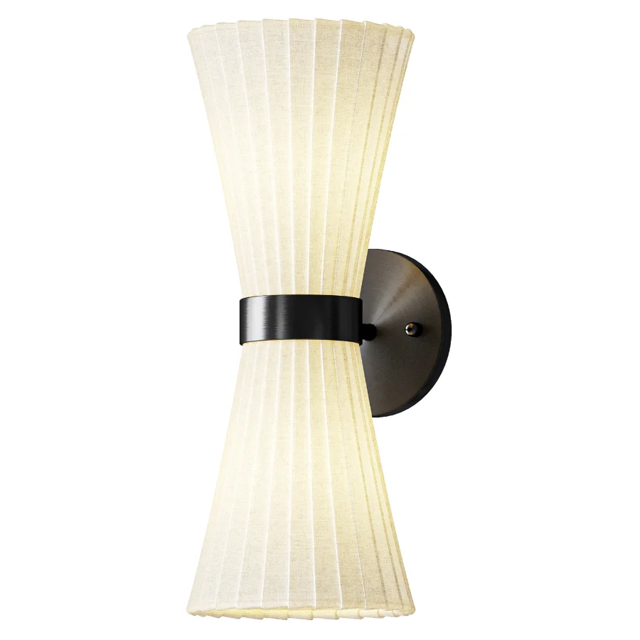 Modo 2 Light Steel Dimmable Armed Sconce Image 2