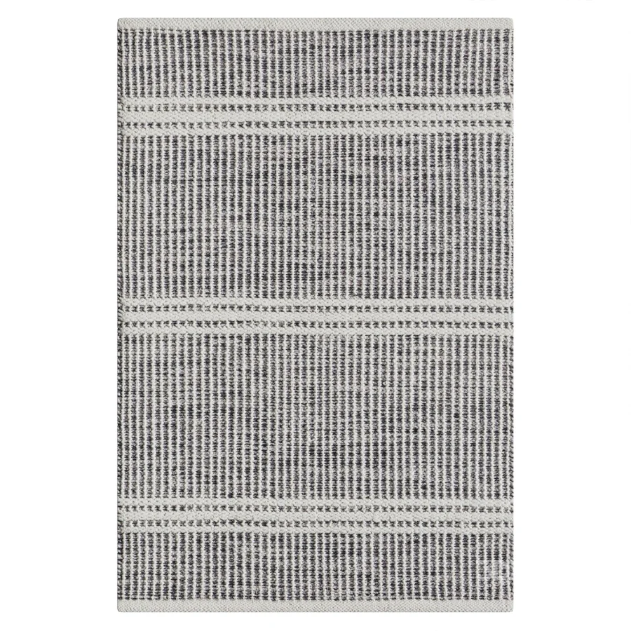 Malta Grey Handwoven Wool Rug Image 2