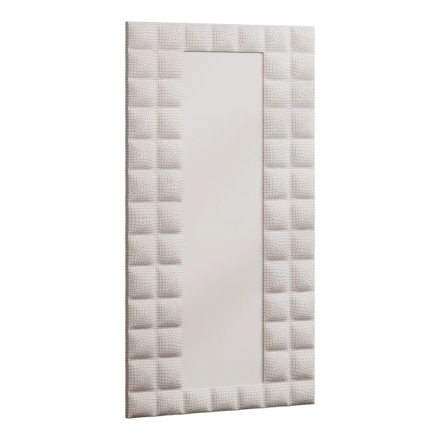 Modern Fabric Upholstered Full Length Floor Mirror 14 Image 9