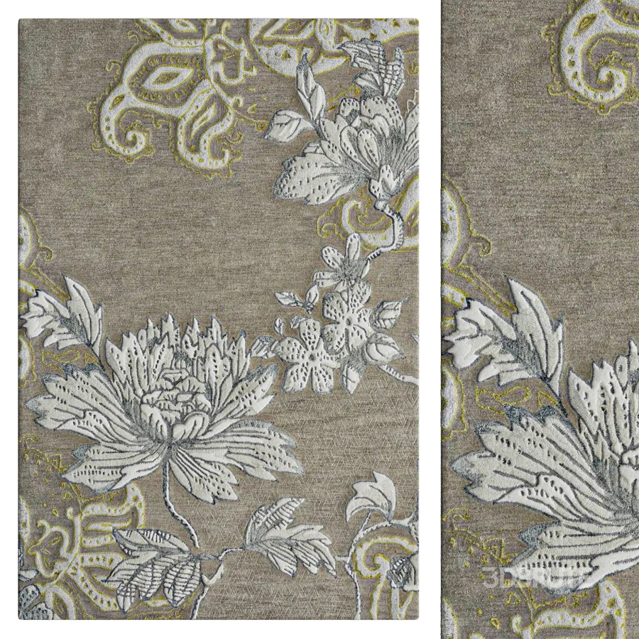 Hand Tufted Area Rug in Gray Image 1