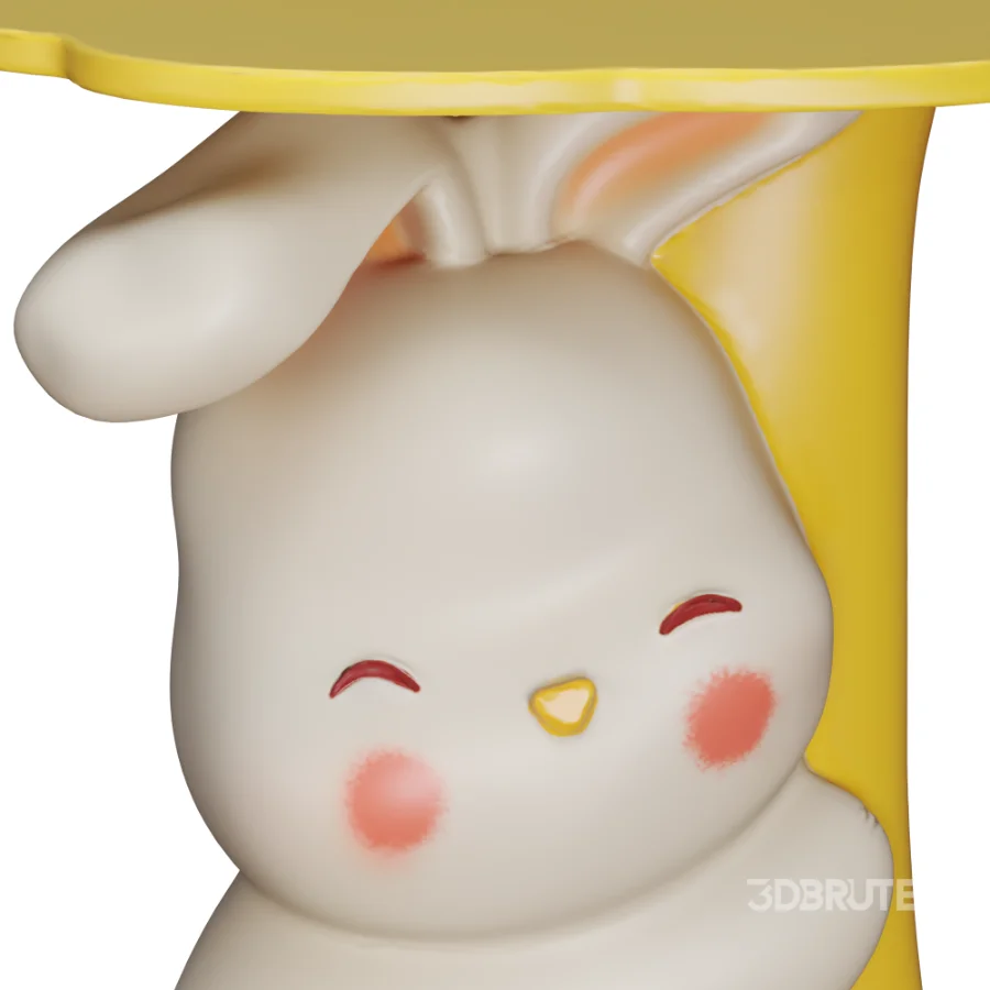 Rabbit_Pedestal_Table_Kids_Room_Decor Image 6