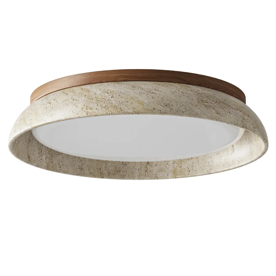Docos Piedra Travertine Ceiling Light Image 2