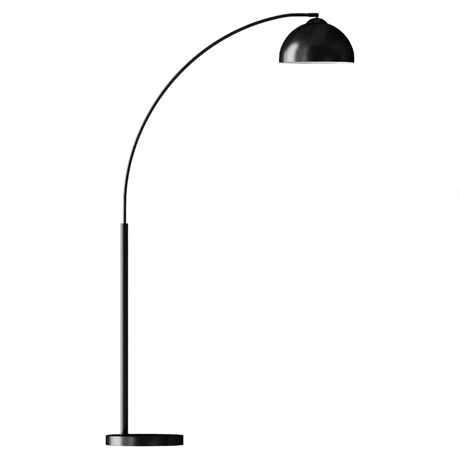 Dome Black Arc Retro Floor Lamp Image 2