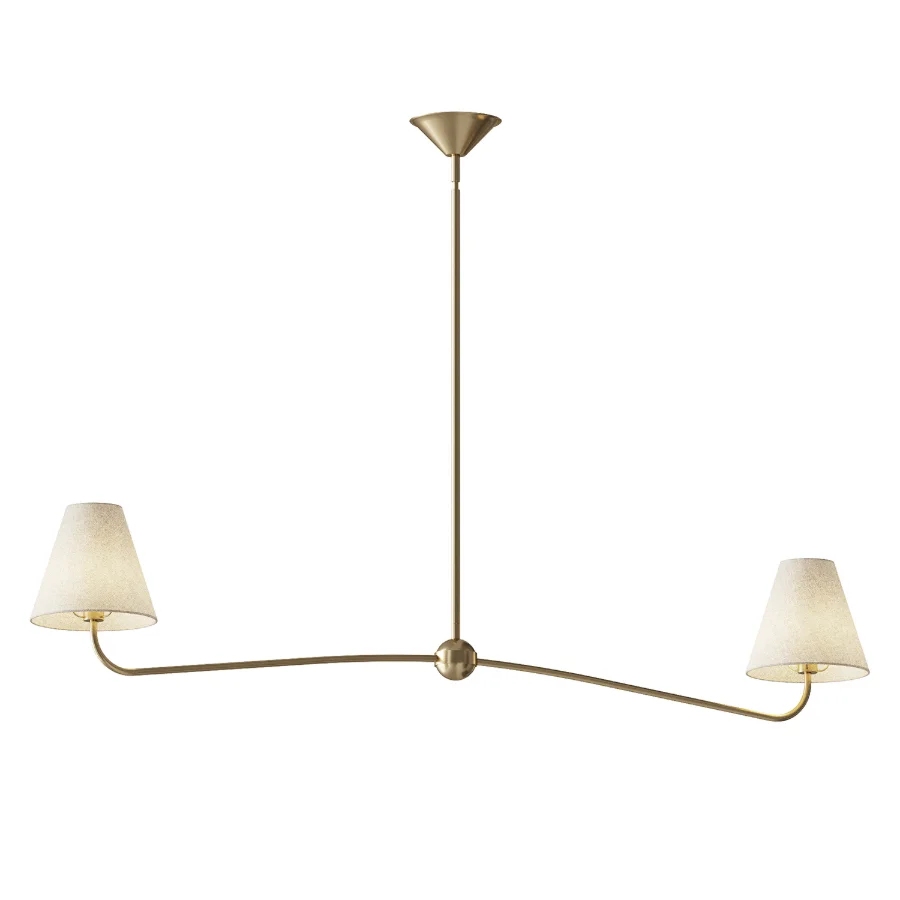 West Elm Simone Linear 2 Light Chandelier Image 2